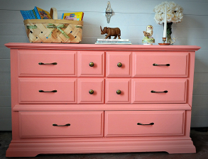 Coral Dresser with Brass Pulls_1